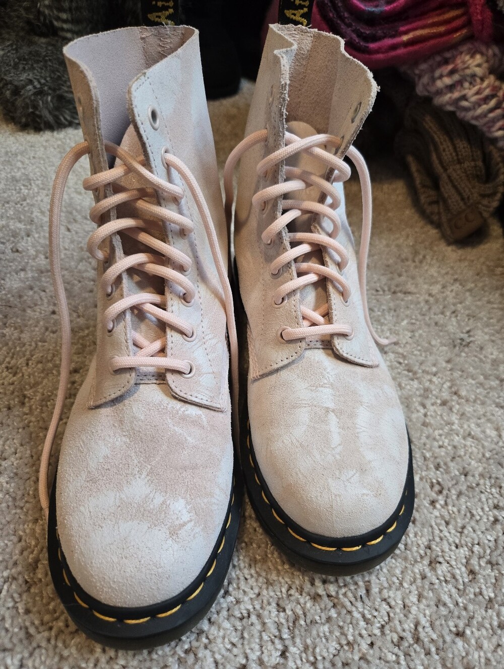 Dr. Martens Light Pink Tie Dye Combat Boots. Womens Size 8. EXCELLENT CONDITION! - Picture 10 of 14